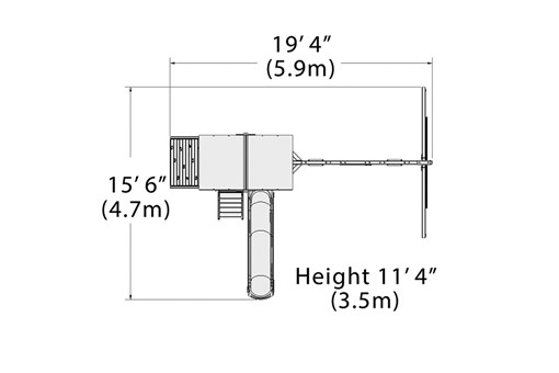 Adventure Outlook 1 Swing Set — dimensions and layout