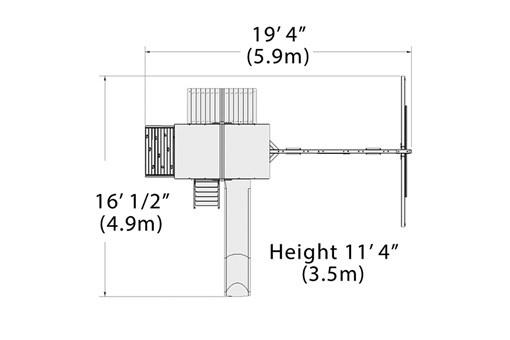 Adventure Outlook 2 Swing Set — dimensions and layout