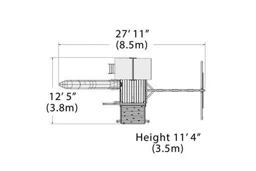 Adventure Outlook 4 Swing Set — dimensions and layout