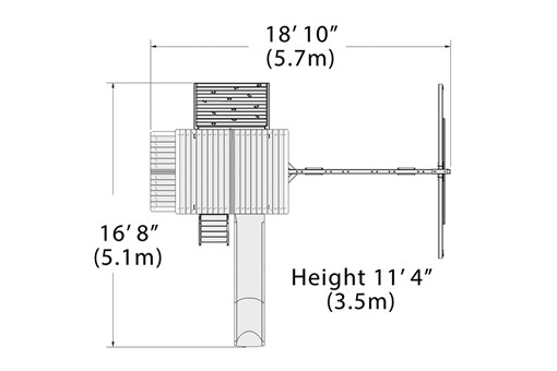 Adventure Outlook XL 2 Swing Set — dimensions and layout