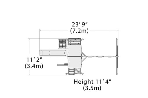 Adventure Summit 1 Playset — dimensions and layout
