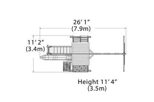 Adventure Summit XL 2 Playset — dimensions and layout
