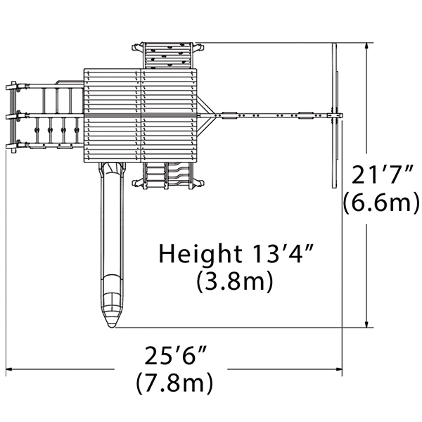 Adventure Summit XL 3 Playset — dimensions and layout