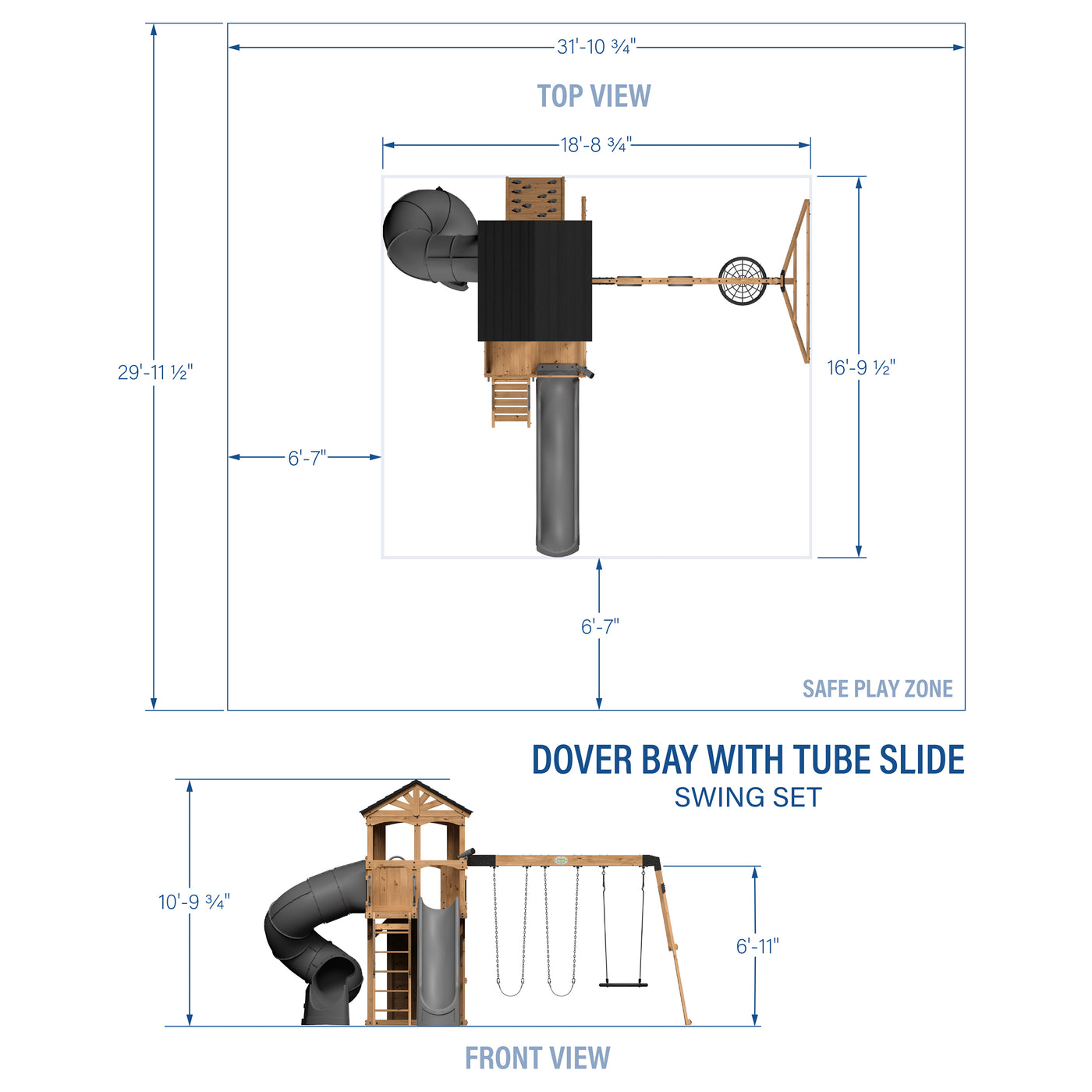 Dover Bay Swing Set with Tube Slide — product photo 2