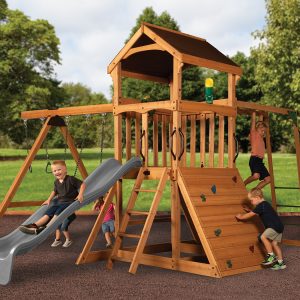 Grand Chateau With Gray Slide & Monkey Bars (4' Deck) — product photo 1