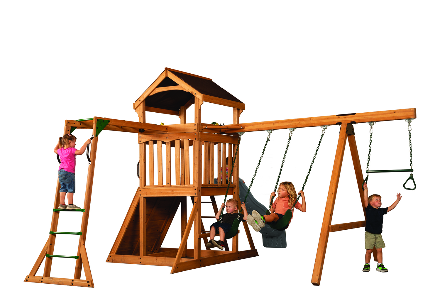 Grand Chateau With Gray Slide & Monkey Bars (4' Deck) — product photo 4
