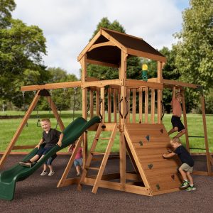 Grand Chateau With Green Slide & Monkey Bars (4' Deck) — product photo 1
