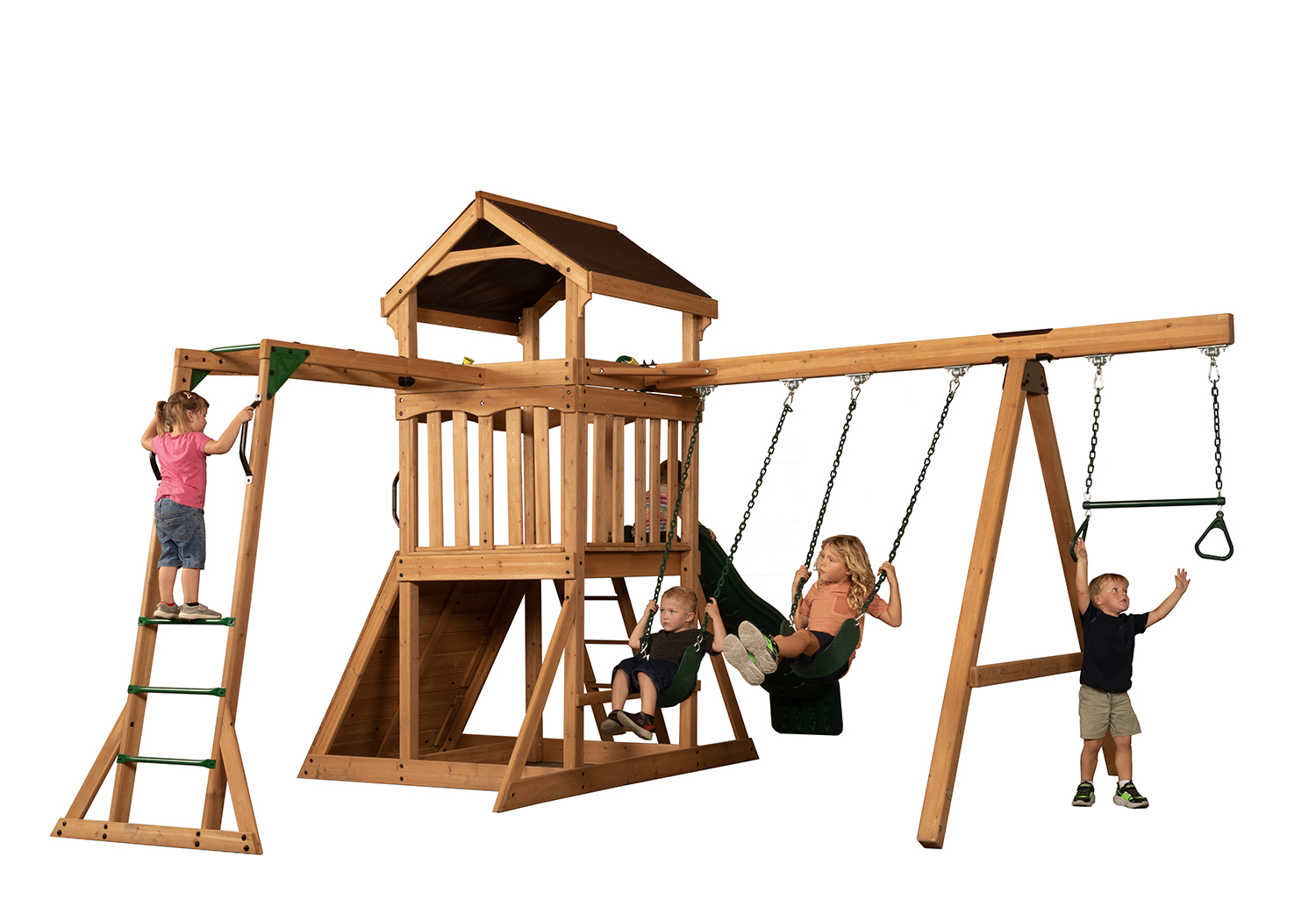 Grand Chateau With Green Slide & Monkey Bars (4' Deck) — product photo 4
