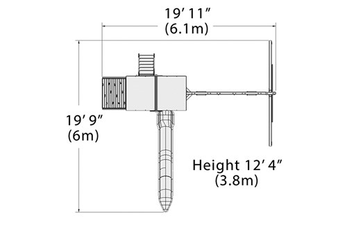 Olympian Outlook 1 Swing Set — dimensions and layout