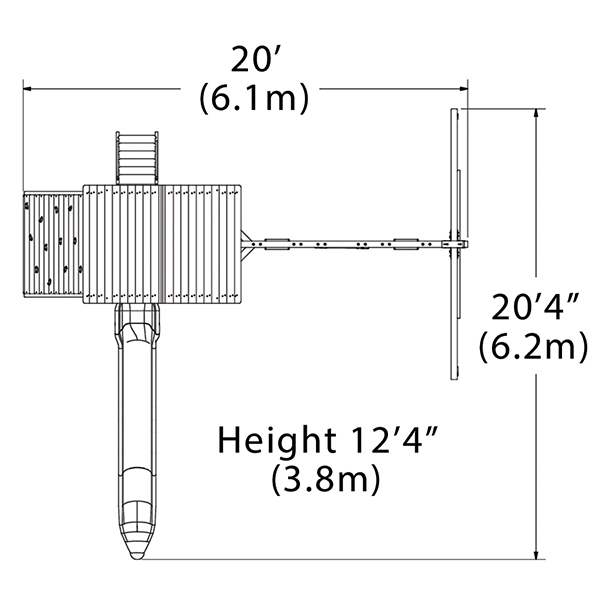 Olympian Outlook XL 1A Swing Set — dimensions and layout