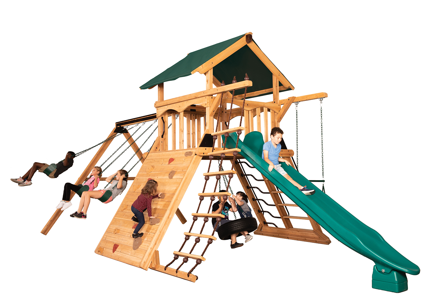 Olympian Peak XL 1 with Tarp Roof Green Playset — product photo 2