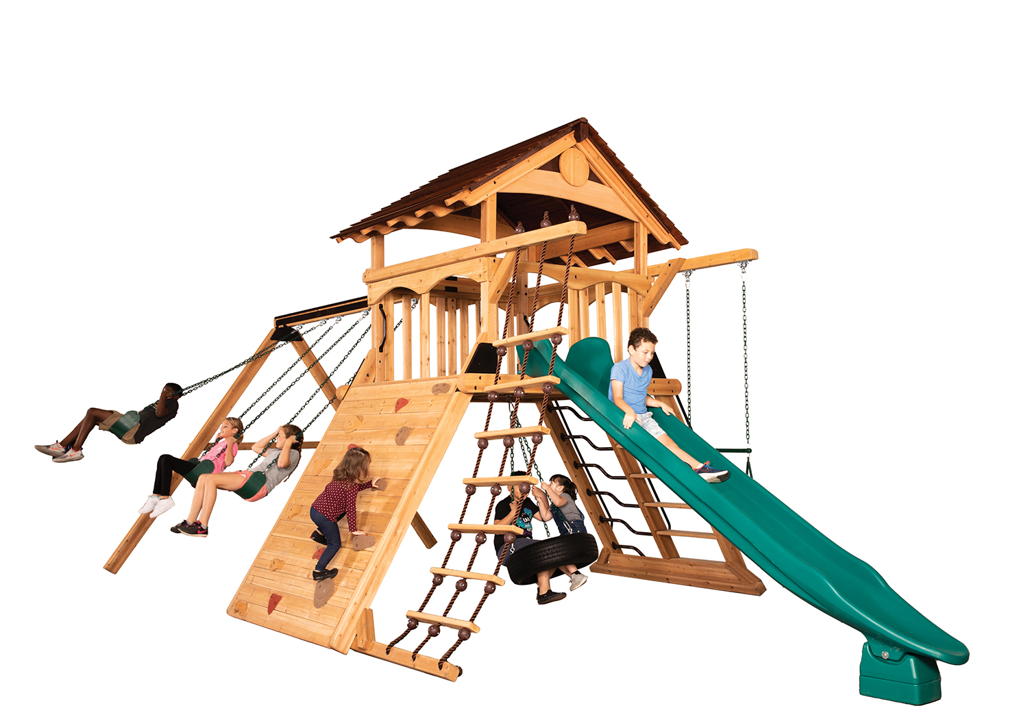Olympian Peak XL 1 with Wood Roof Playset — product photo 2