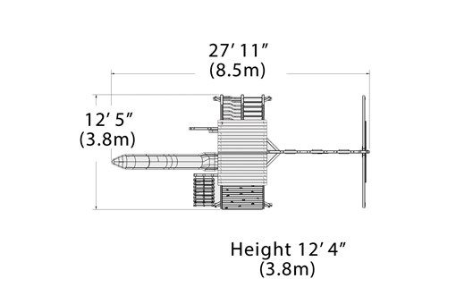 Olympian Summit XL 1 Playset — dimensions and layout