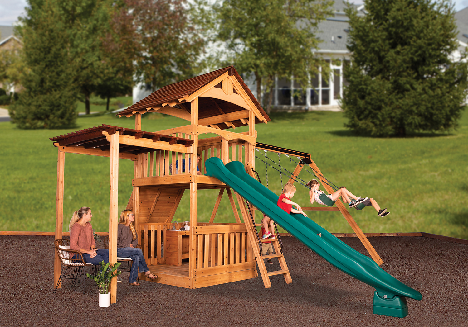Olympian Treehouse XL 2 Swing Set — product photo 1
