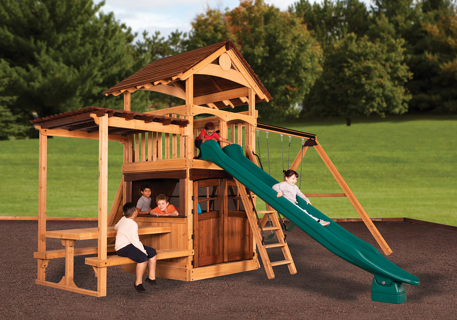 Olympian Treehouse XL 3 Swing Set — product photo 1