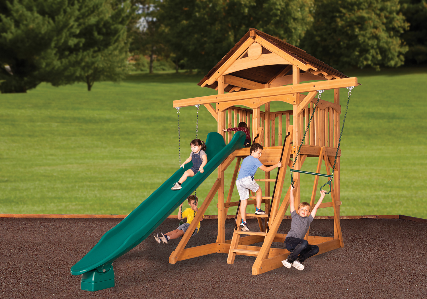 Olympian Treehouse XL Space Saver 1 Swing Set — product photo 1