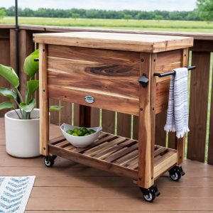 100 Quart Patio Cooler - Acacia — manufacturer photo 1