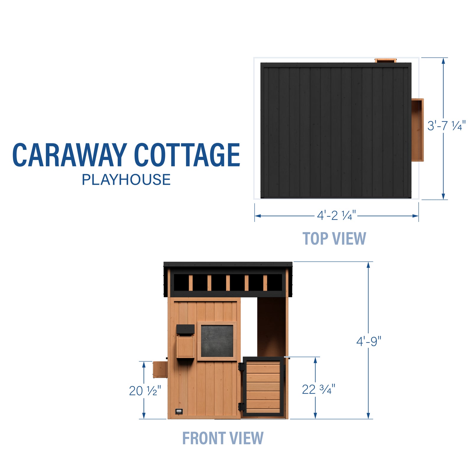 Caraway Cottage - Light Brown — footprint and dimensions