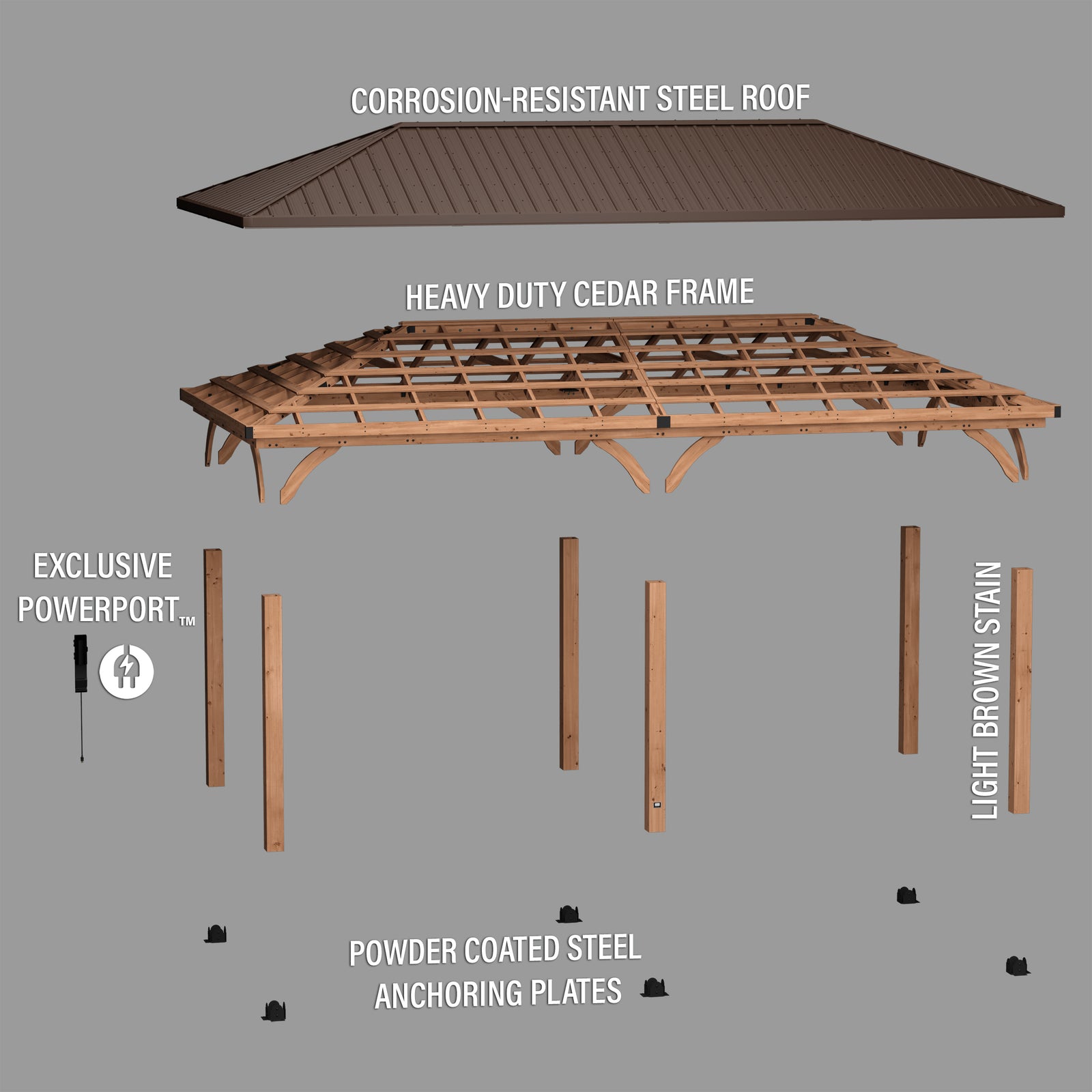 24x12 Barrington Carport/Gazebo — manufacturer photo 12