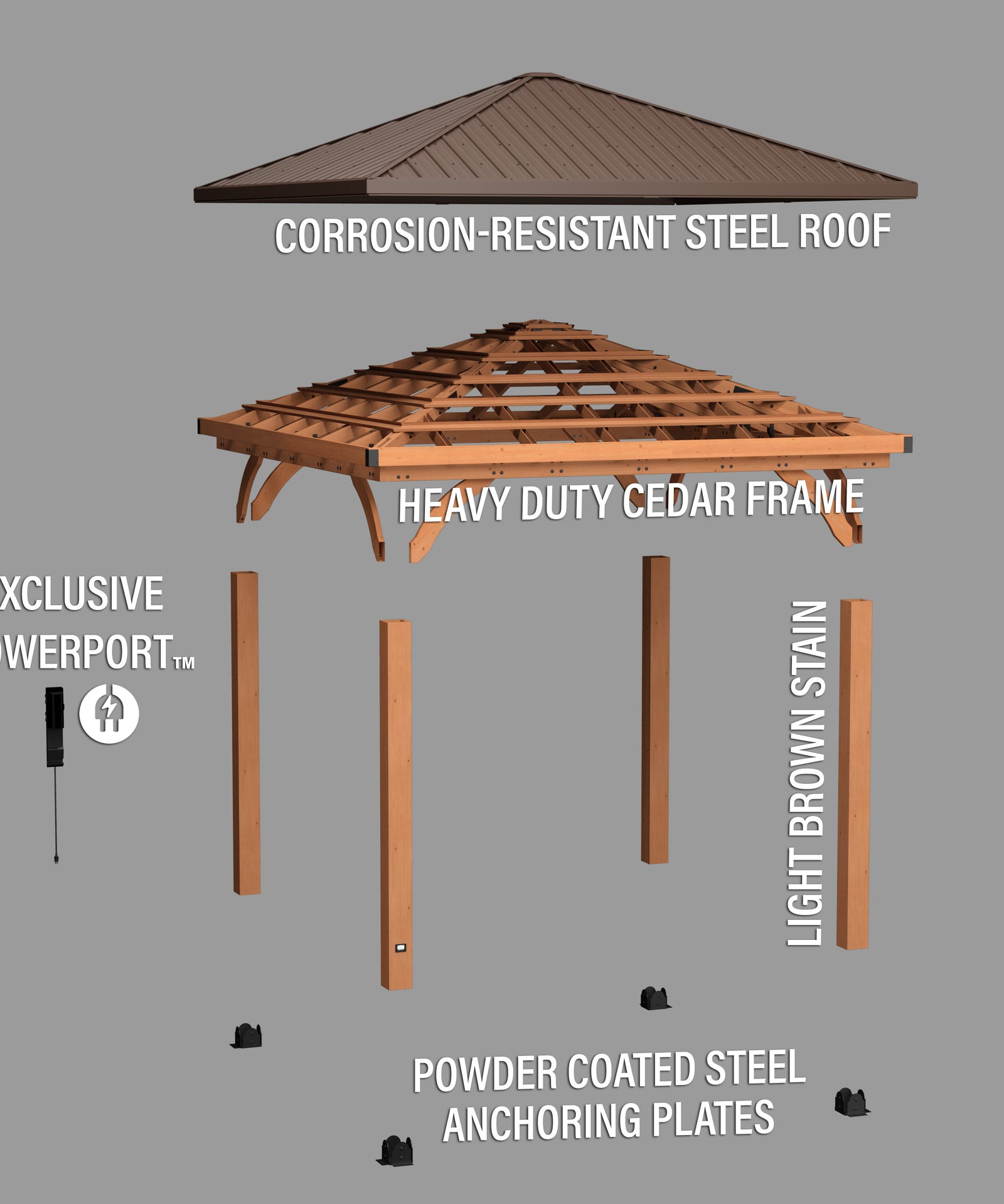 12x12 Barrington Gazebo — manufacturer photo 12