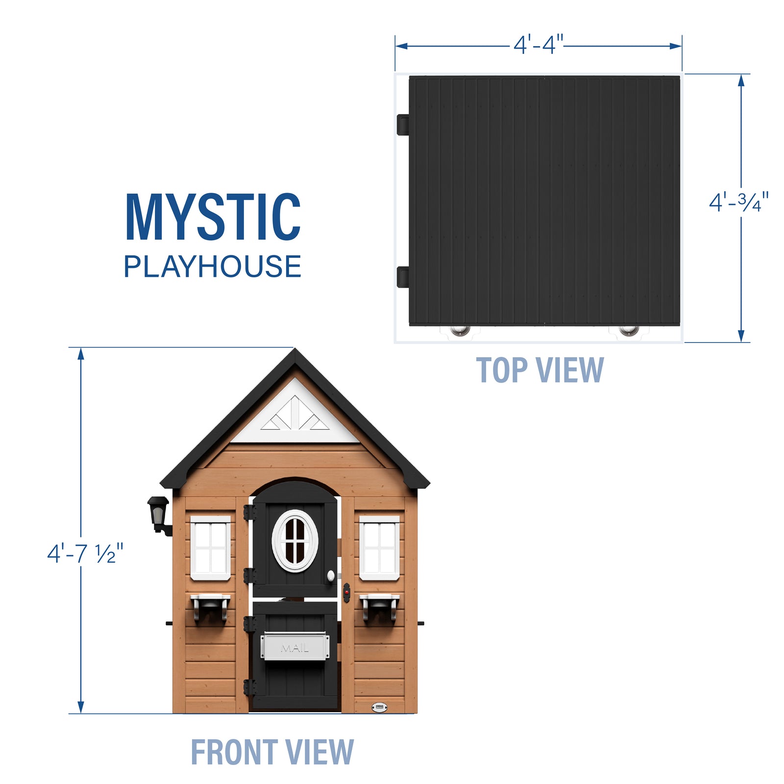Mystic Playhouse — footprint and dimensions