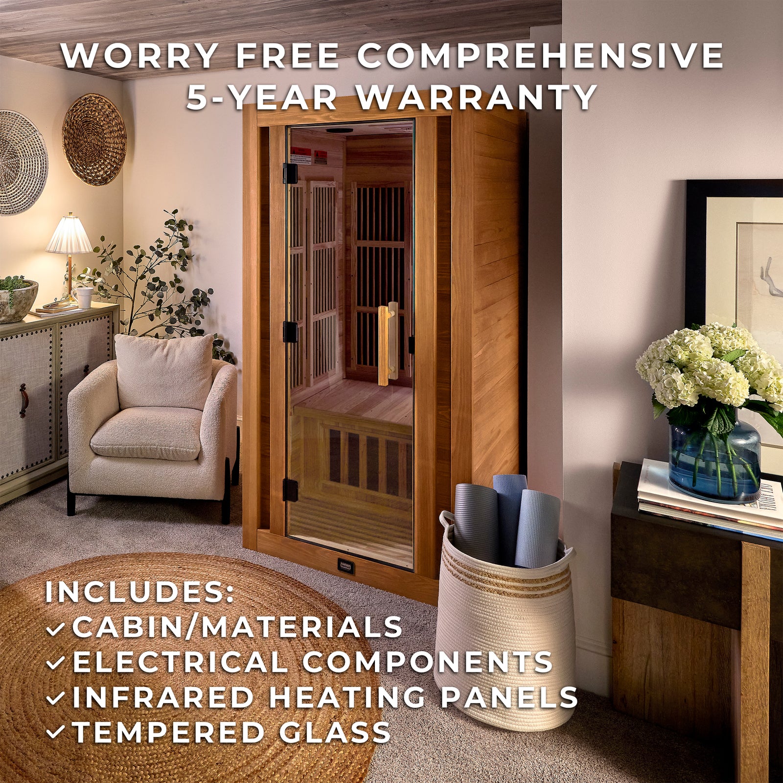 Rylan Indoor Infrared Sauna 1 Person — manufacturer photo 3
