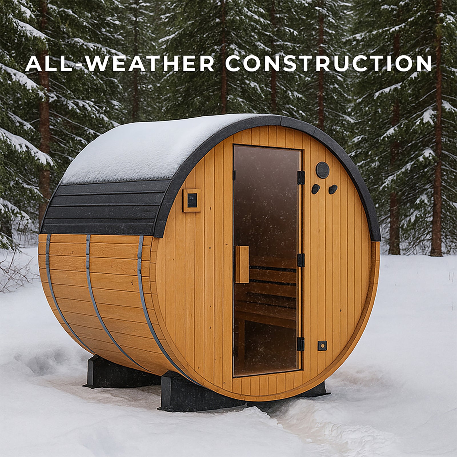 Paxton Outdoor Barrel Sauna 4-6 Person — manufacturer photo 6