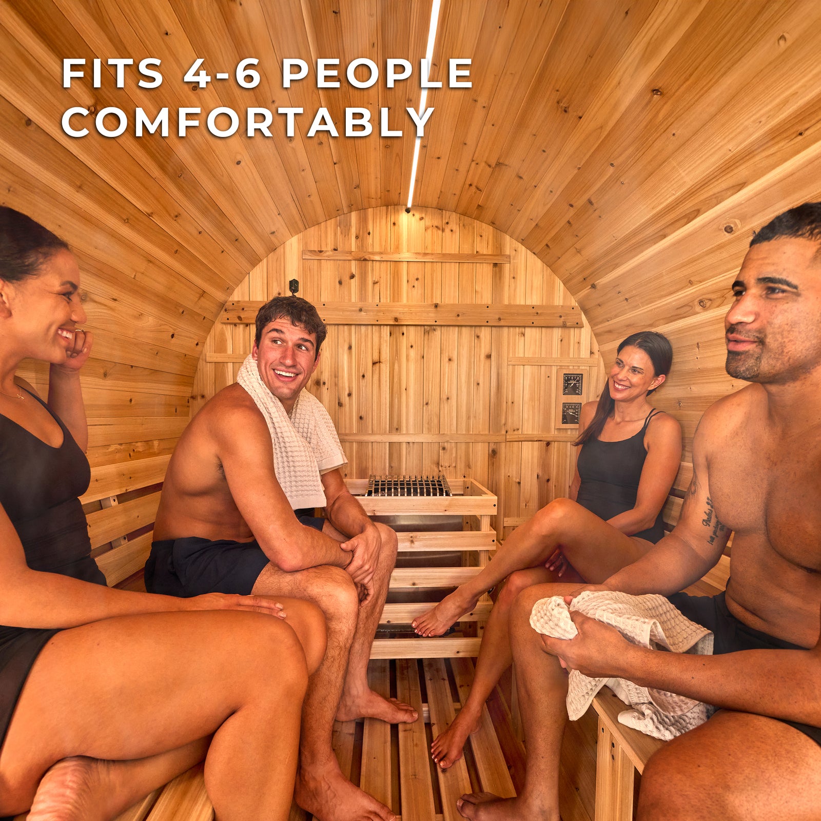 Paxton Outdoor Barrel Sauna 4-6 Person — manufacturer photo 8