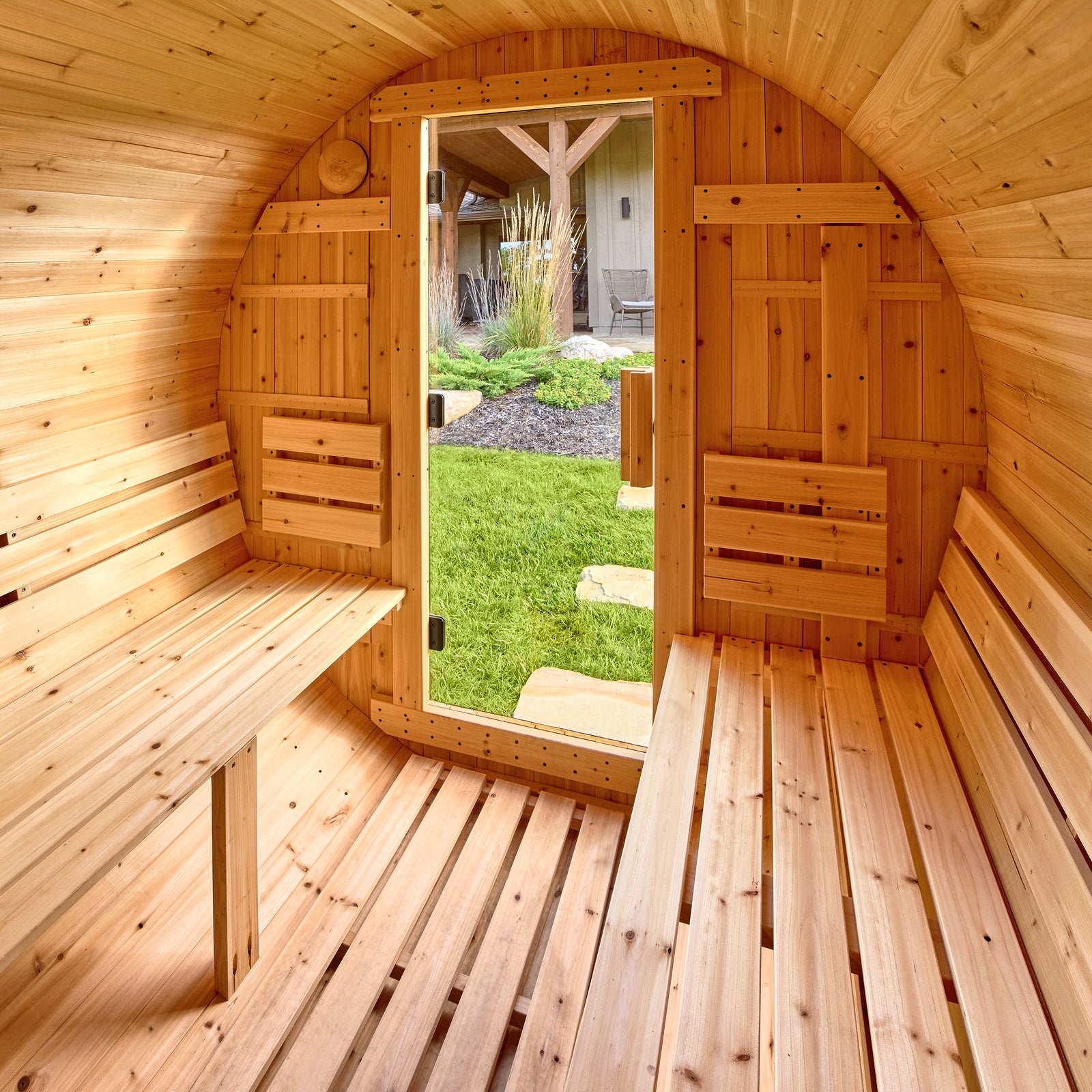 Paxton Outdoor Barrel Sauna 4-6 Person — manufacturer photo 9