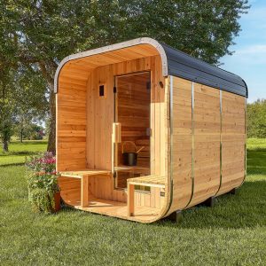 Lennon Outdoor Cube Sauna with Porch 4-6 Person — manufacturer photo 1