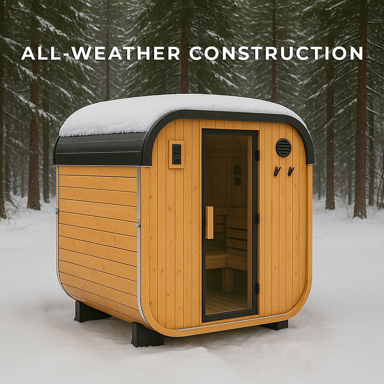 Lennon Outdoor Cube Sauna 2-4 Person — manufacturer photo 6