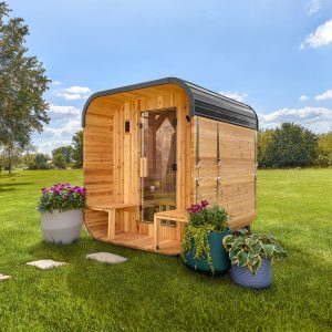 Lennon Outdoor Cube Sauna with Porch 2-4 Person — manufacturer photo 1