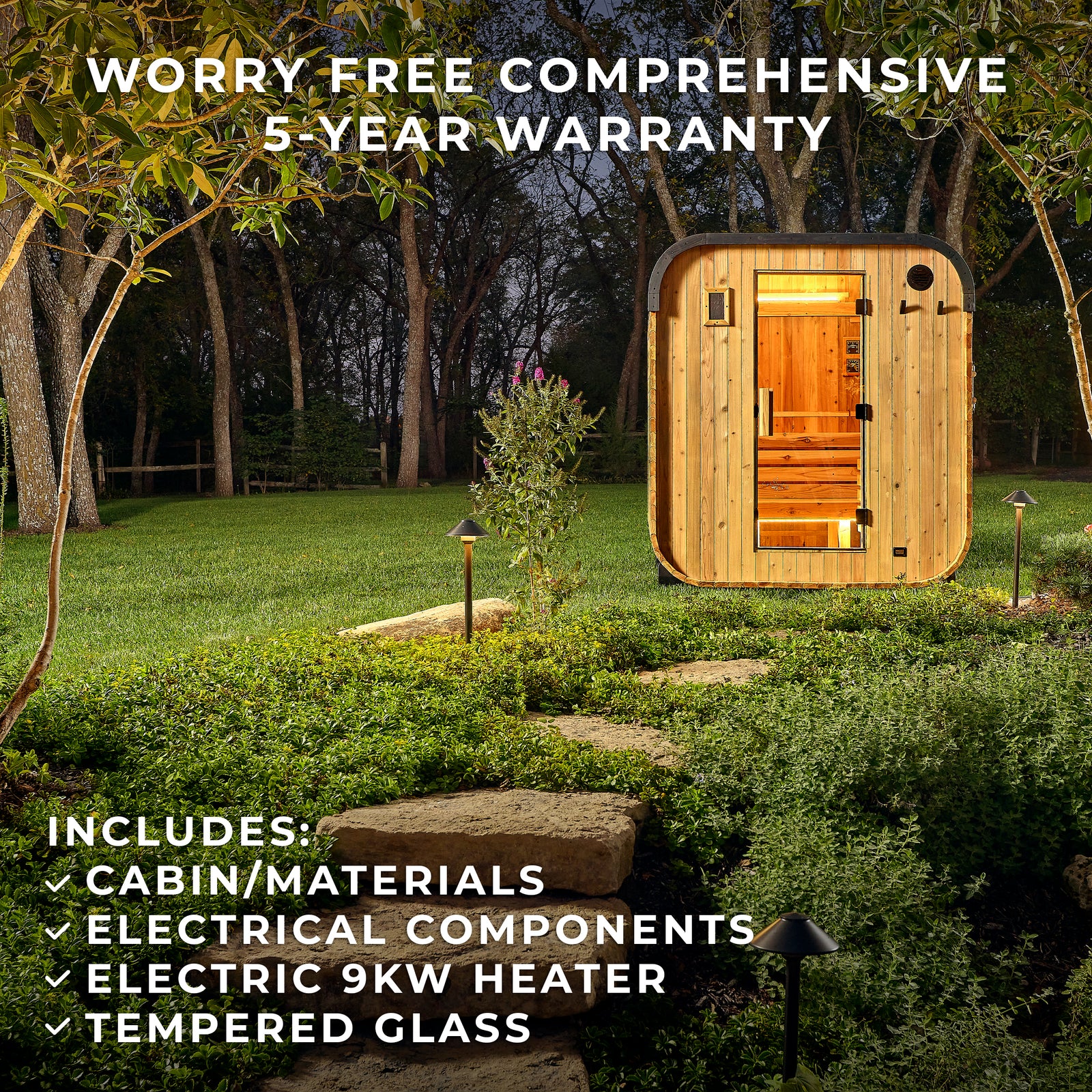 Lennon Outdoor Cube Sauna 4-6 Person — manufacturer photo 4