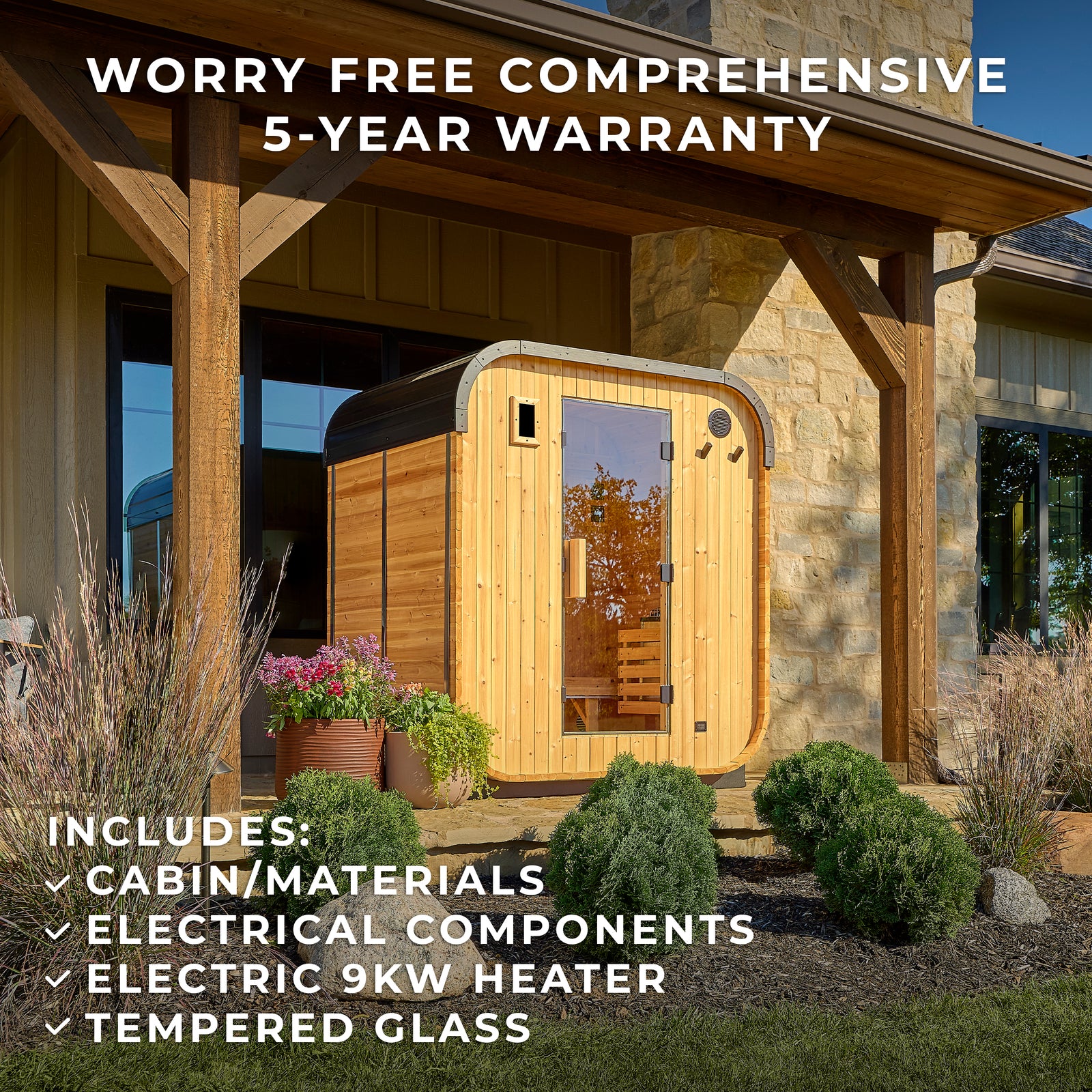 Lennon Outdoor Cube Sauna 2-4 Person — manufacturer photo 3