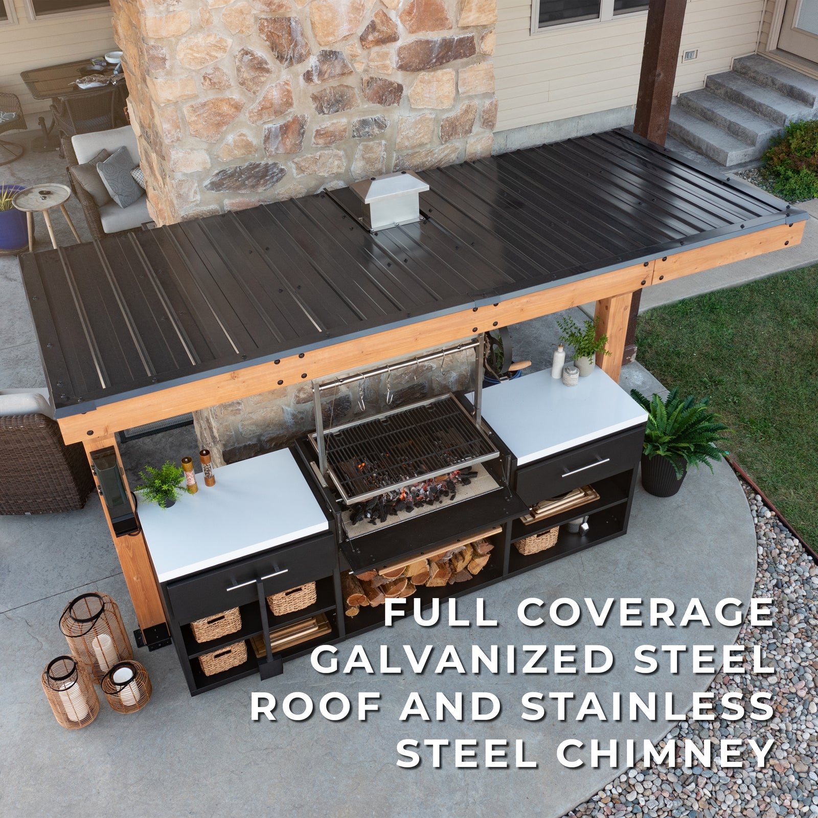 Timber Rock Outdoor Argentine Grill Cook Station — manufacturer photo 13