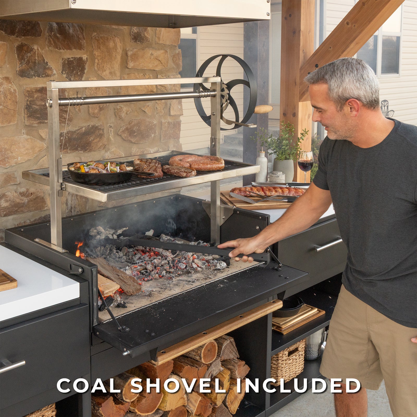 Timber Rock Outdoor Argentine Grill Cook Station — manufacturer photo 14