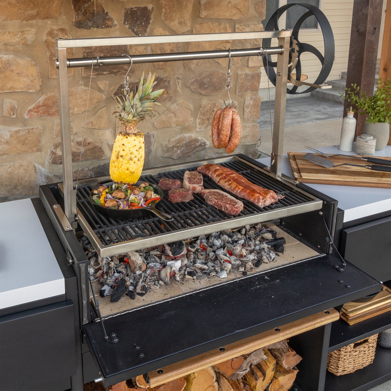 Timber Rock Outdoor Argentine Grill Cook Station — manufacturer photo 17