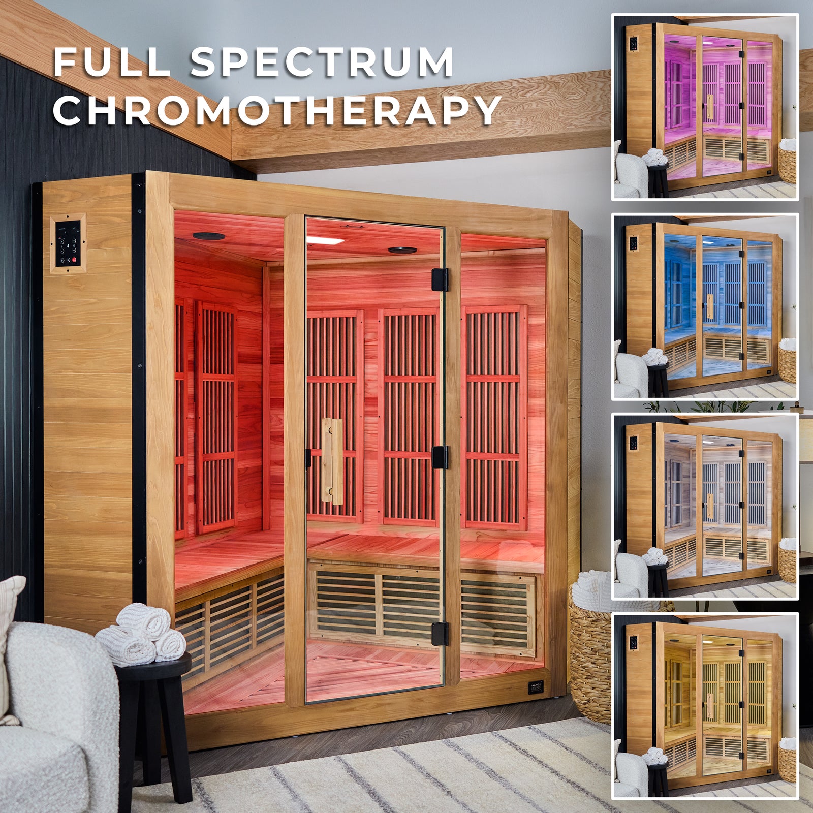 Rylan Indoor Infrared Corner Sauna 4 Person — manufacturer photo 10