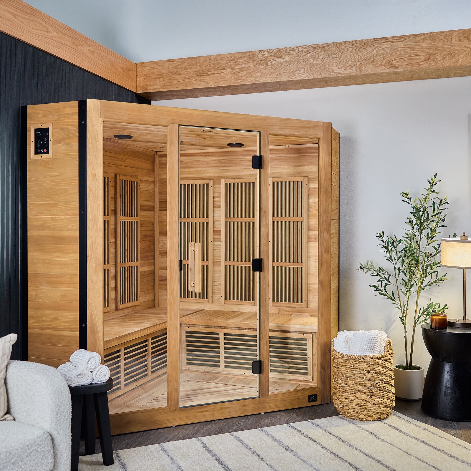 Rylan Indoor Infrared Corner Sauna 4 Person — manufacturer photo 1