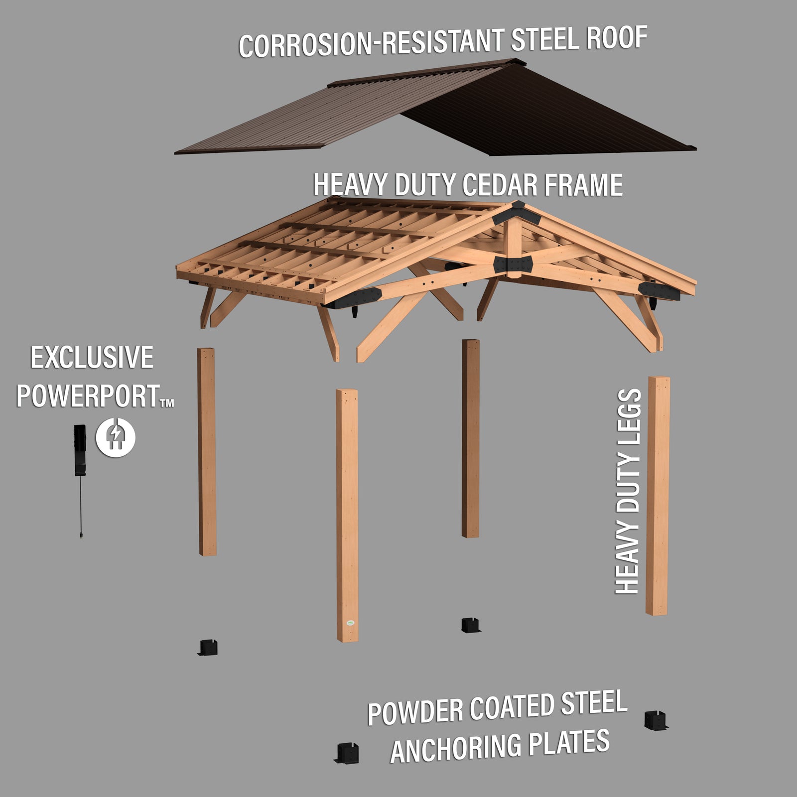 16x12 Norwood Gazebo — manufacturer photo 11