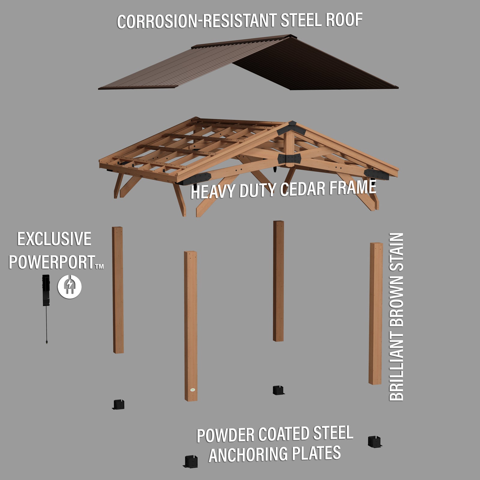 14x12 Norwood Gazebo — manufacturer photo 11