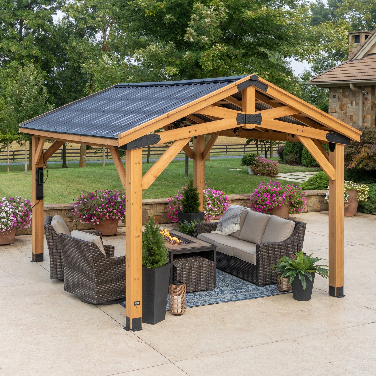 14x12 Peak Roof Gazebo — manufacturer photo 11