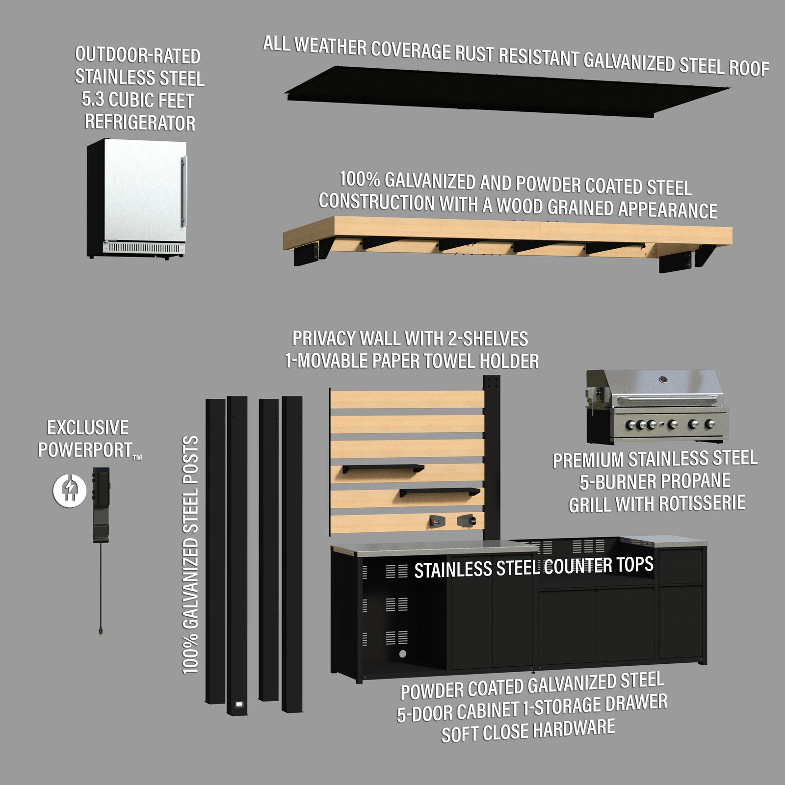 Fusion Flame Outdoor Kitchen — manufacturer photo 25