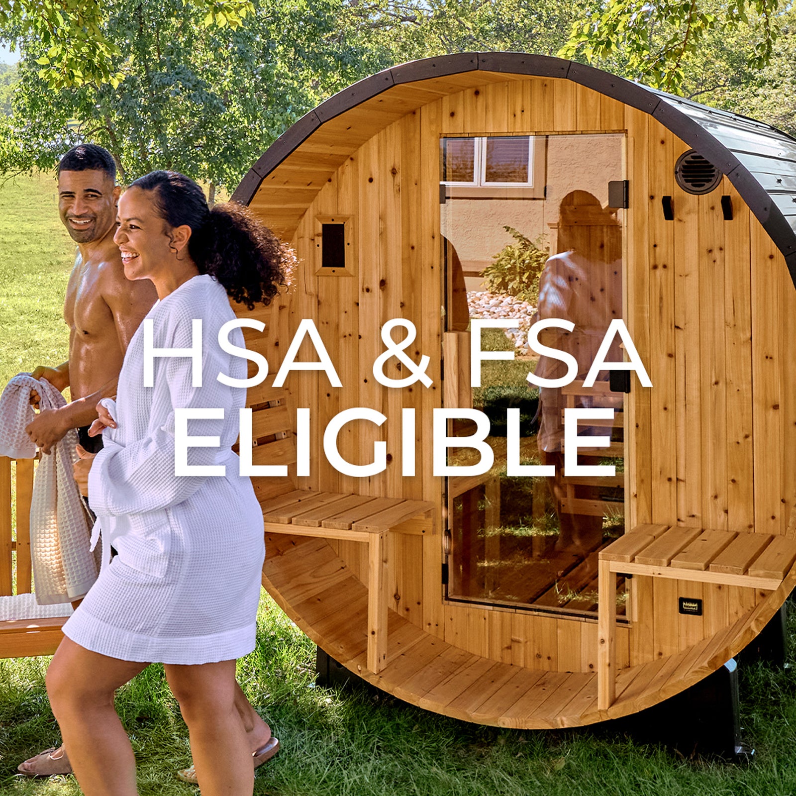 Paxton Outdoor Barrel Sauna with Porch 4-6 Person — manufacturer photo 11