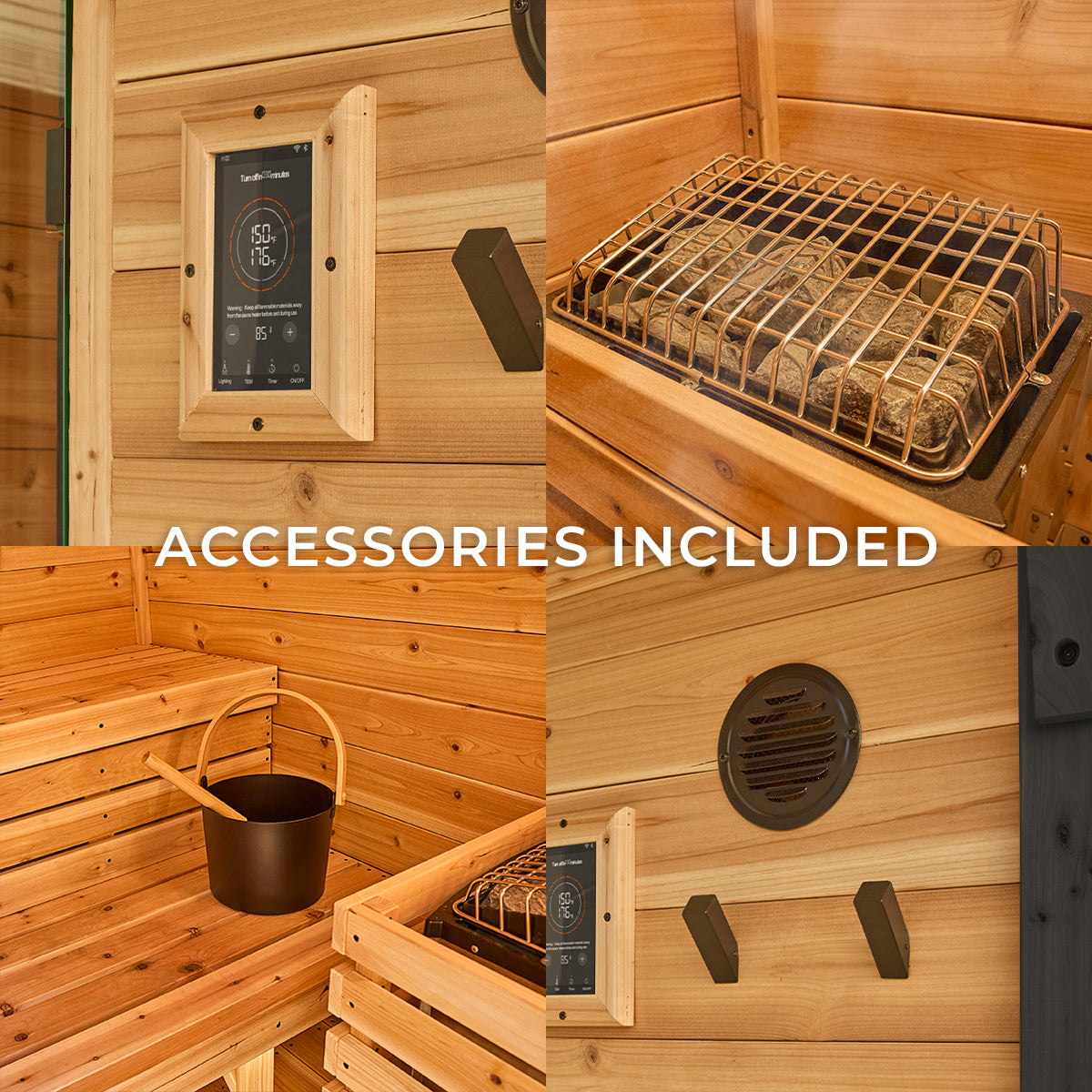 Bennett Outdoor Cabin Sauna 2-4 Person — manufacturer photo 10