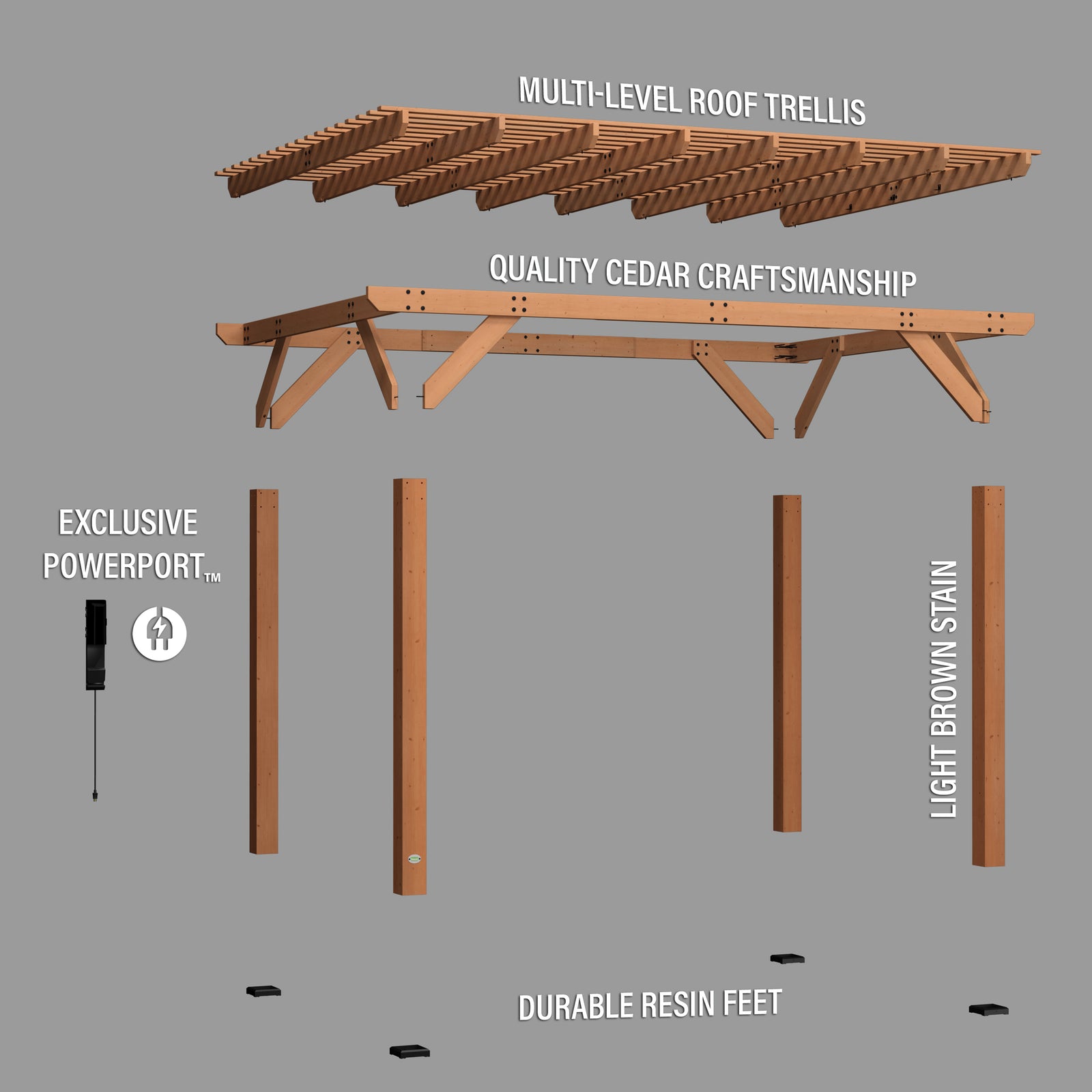 14x10 Delray Pergola — manufacturer image 8
