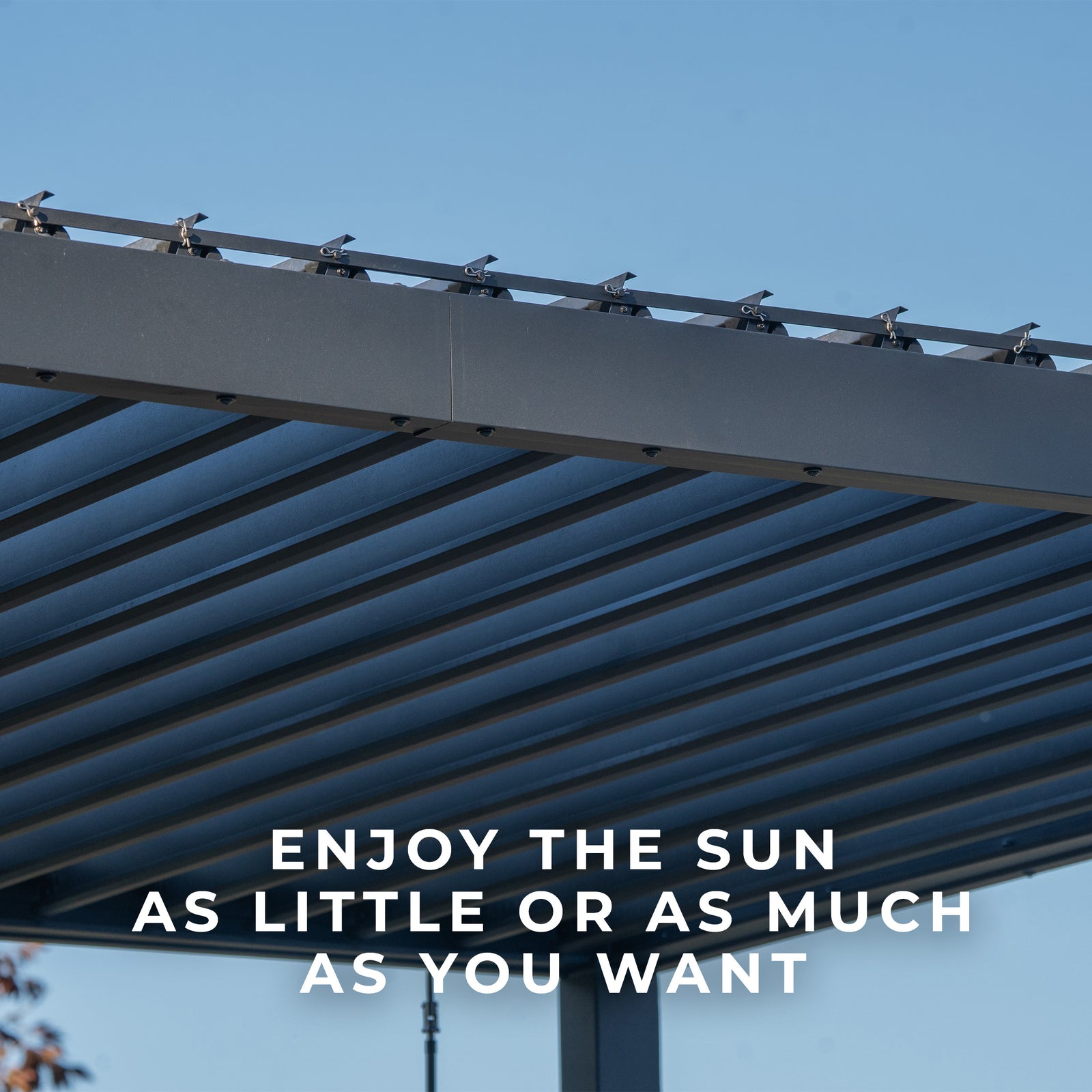 16x10 Sarasota Steel Louvered Pergola — manufacturer image 8
