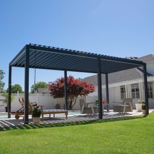 20x10 Sarasota Steel Louvered Pergola — manufacturer image 1