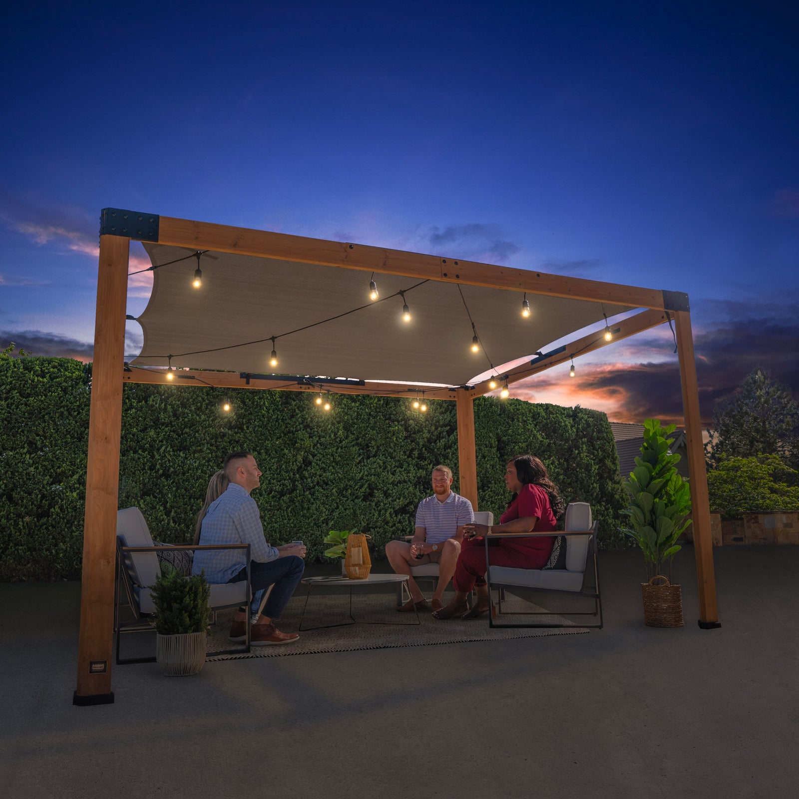 12x10 Brendan Sail Shade Pergola — manufacturer image 12