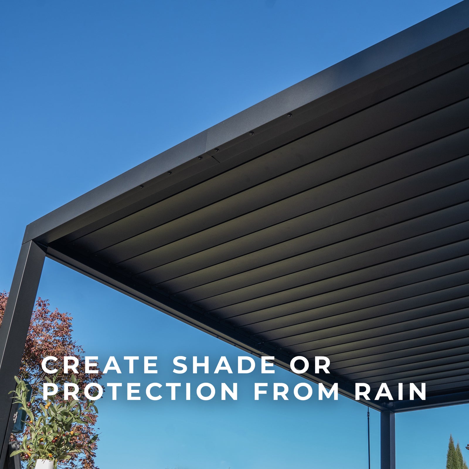 18x10 Sarasota Steel Louvered Pergola — manufacturer image 6